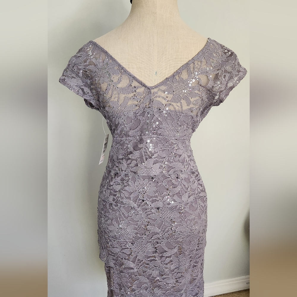 NEW - Silver Sequin Evening Dress - NWT - Picture 6 of 13